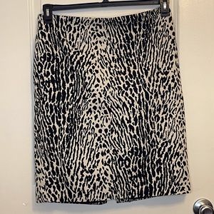 Talbots A Line Black and White Skirt